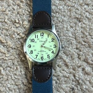 Eikon men’s blue/brown vintage‎ adjustable watch